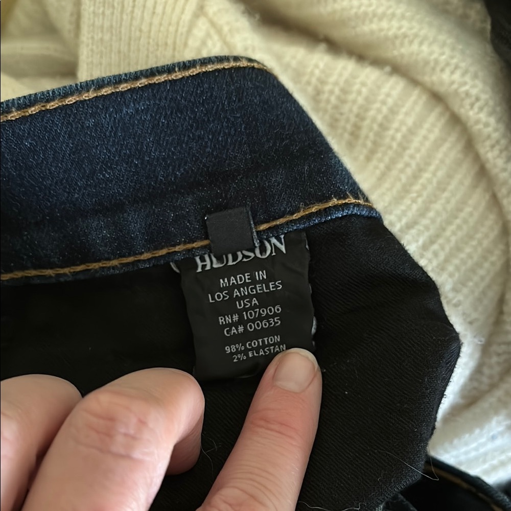 Hudson Byron Five Pocket Straight Men's Dark Navy Jeans - Picture 7 of 9